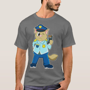Camiseta Tomcat como oficial de policía con micrófono unifo