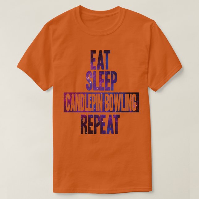 Camiseta Tome el sueño Candlepin Bowling repita T (Diseño del anverso)