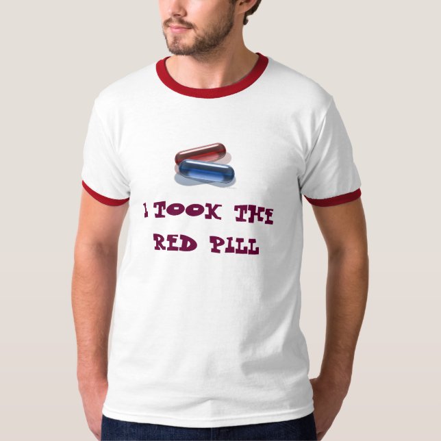 CAMISETA TOMÉ LA PÍLDORA ROJA (Anverso)