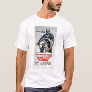 Camiseta Tome la rueda - marina mercante (US02058)