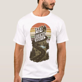 Camiseta Tome la Ruta Escénica Aventura Vintage