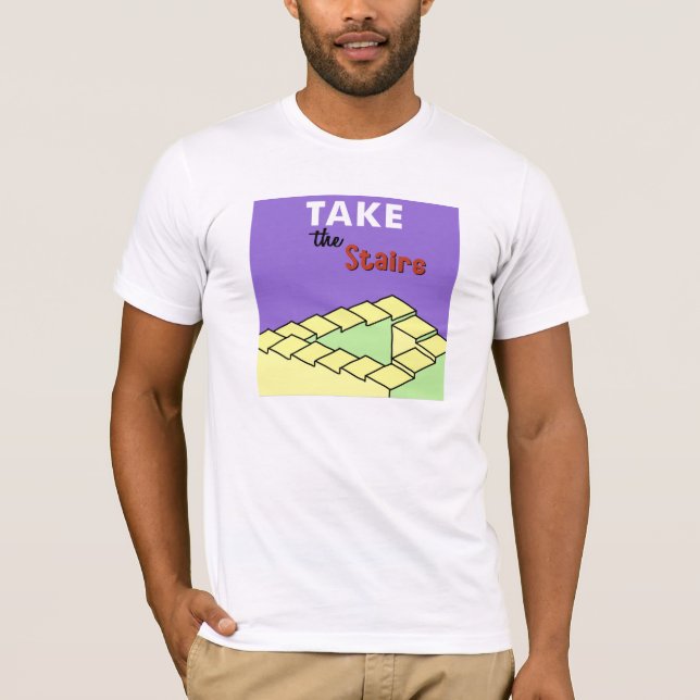 Camiseta Tome las escaleras (los hombres) (Anverso)