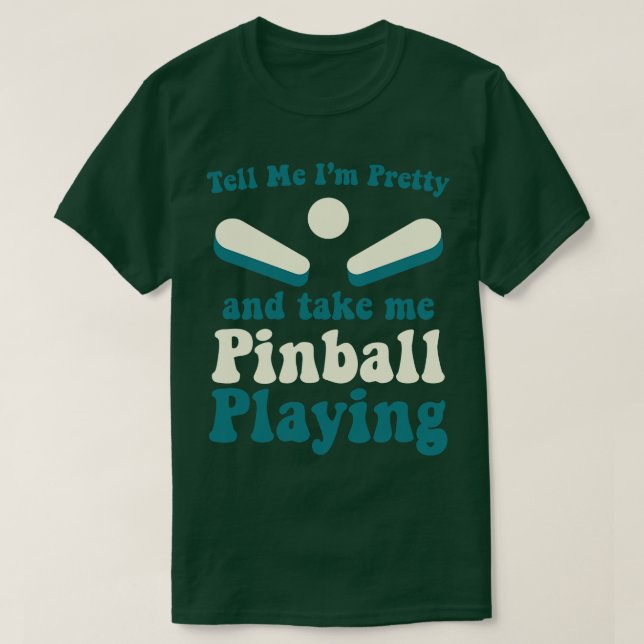 Camiseta Tome Pinball Jugando Machines Arcade Divertido jue (Diseño del anverso)