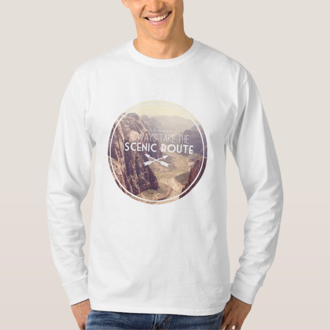 Camiseta Tome siempre la ruta escénica (Anverso)