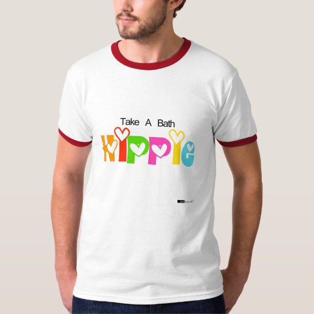 Camiseta ¡Tome un baño, Hippie! (Anverso)