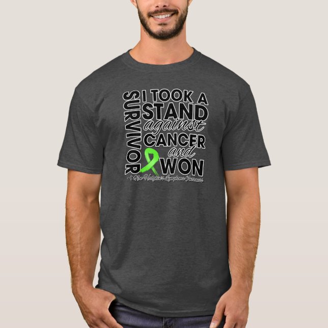 Camiseta Tomé un soporte contra cáncer del linfoma (Anverso)