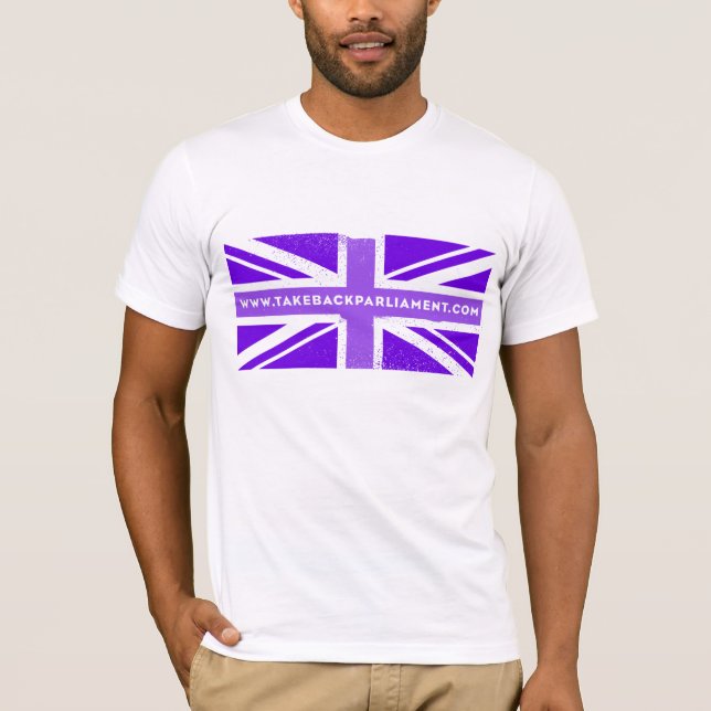Camiseta Tómelo detrás señalan por medio de una bandera, la (Anverso)
