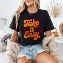 Tómelo Fácil Cita Inspiradora Retro Relajante