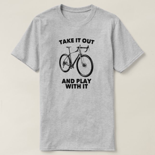 Camiseta Tómelo Y Juegue Con Bicicleta (Diseño del anverso)