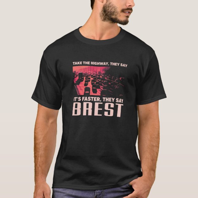 Camiseta Tomemos el Autopista Brest Humor France Traffic Me (Anverso)