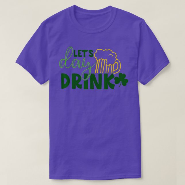 Camiseta Tomemos el día con cerveza verde para el día de lo (Diseño del anverso)