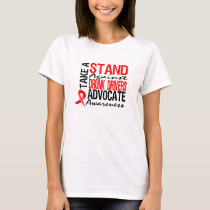 Camiseta Tomemos Una Posición En Contra De Conducir Borrac