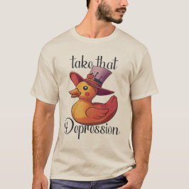 Camiseta Tomen Esa Depresión - Un Pato De Goma Cubierto Y G