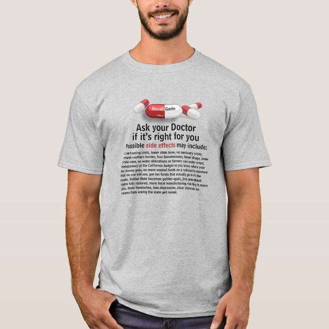 Camiseta Tomen la píldora roja para recordar a Gavin Newsom (Anverso)