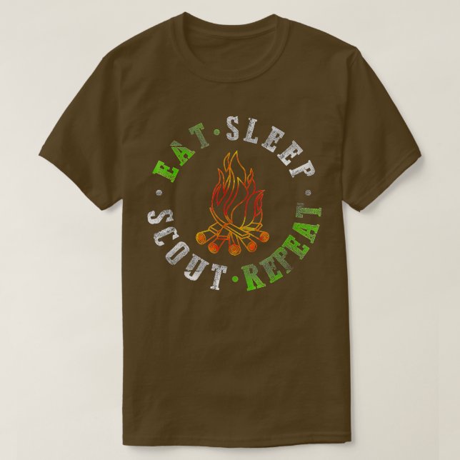 Camiseta Tómese el Sleep Scout Repetir el Escultor de campi (Diseño del anverso)