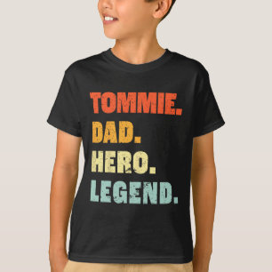 Camiseta Tommie Papá Héroe Leyenda Nombre Personalizado Fa