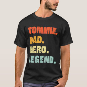 Camiseta Tommie Papá Héroe Leyenda Nombre Personalizado Fa