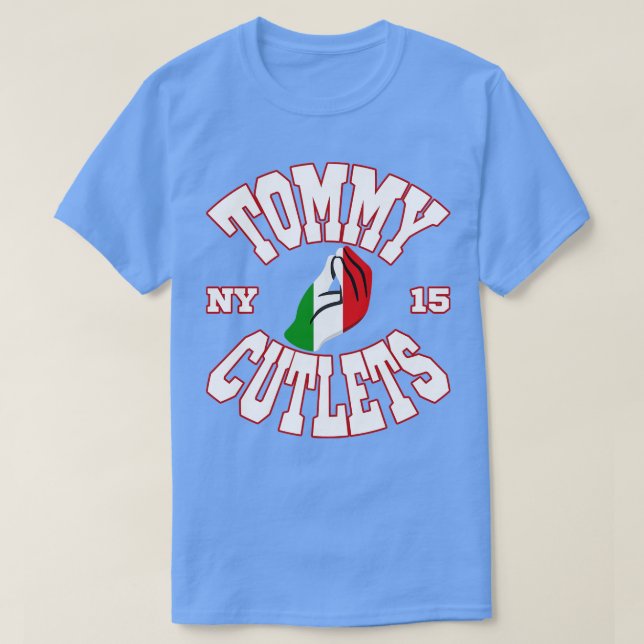 Camiseta Tommy Cutlets 15 Bandera Italiana Nueva York (Diseño del anverso)