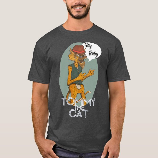 Camiseta Tommy el gato chico divertido (Anverso)