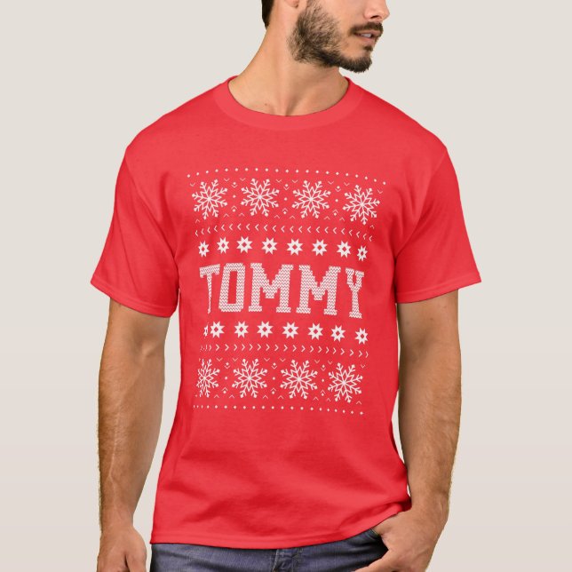 Camiseta Tommy - Navidades feos sudan a los niños de la fam (Anverso)