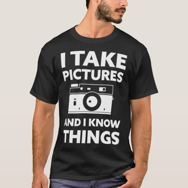 Camiseta Tomo fotos y sé cosas fotográficas (Anverso)