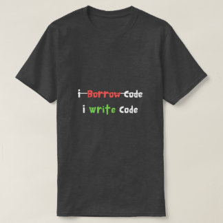 Camiseta Tomo prestado código Escribo Divertido programador