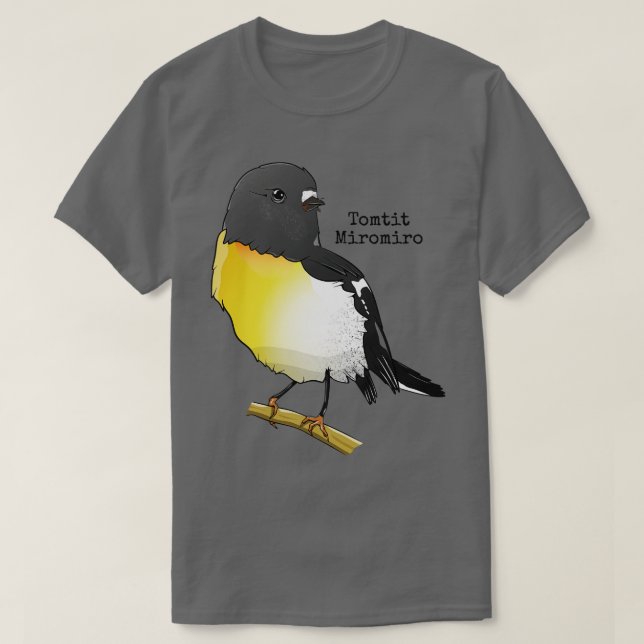 Camiseta Tomtit Miromiro (Diseño del anverso)