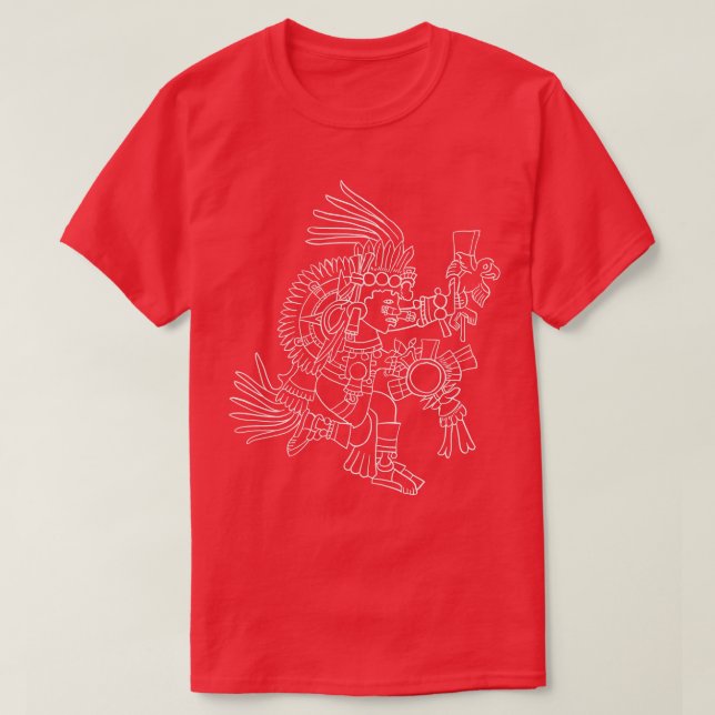 Camiseta Tonatiuh Aztec deidad solar (Diseño del anverso)