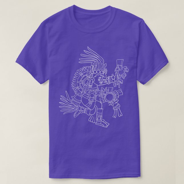 Camiseta Tonatiuh Azteca sun deity 3 (Diseño del anverso)
