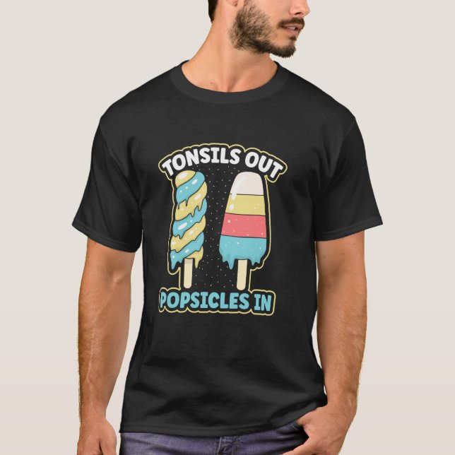 Camiseta Toneladas De Popsicles De Salida En Tonsillectomía (Anverso)