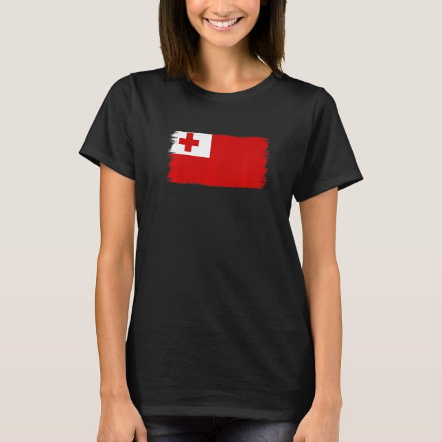 Camiseta Tonga Bandera Tonga 1 (Anverso)