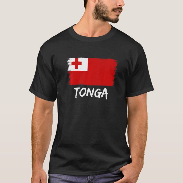 Camiseta Tonga Bandera Tonga 1 (Anverso)