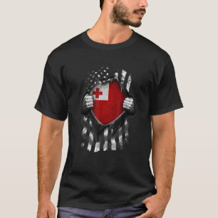Camiseta Tonga Bandera USA Tongan American