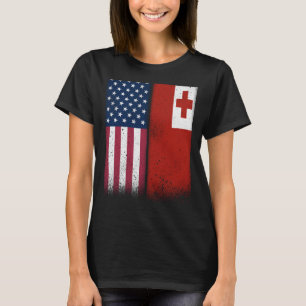 Camiseta Tonga Banderas norteamericanas orgullosas de Estad