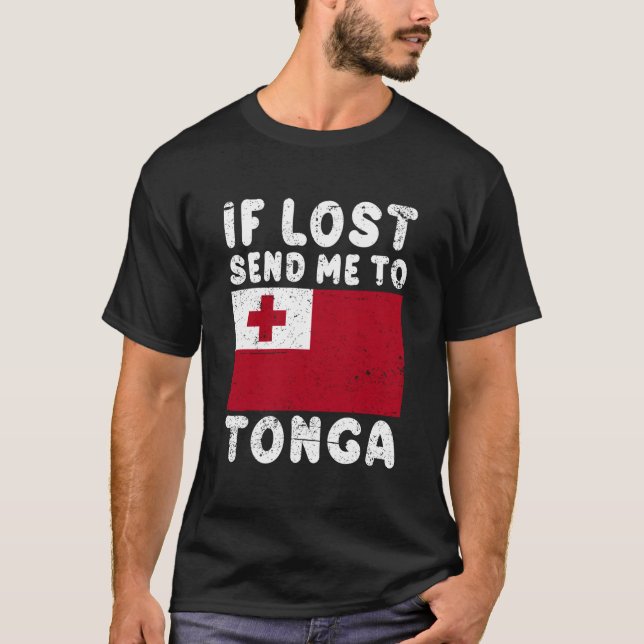 Camiseta Tonga Flag If Lost Send Me To Tonga (Anverso)