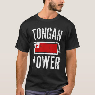 Camiseta Tonga Flag T-Shirt Tongan Batería de alimentación 