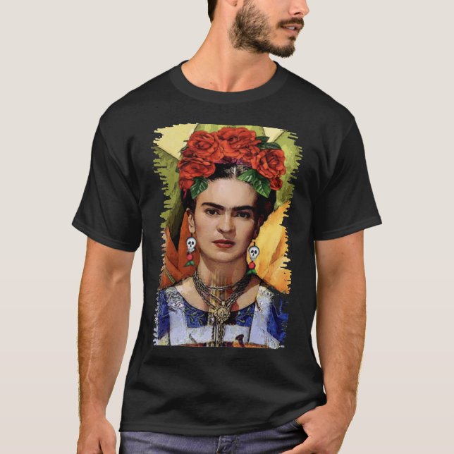 Camiseta tongteng Pintor de Popart fumador Frida kahlo art  (Anverso)