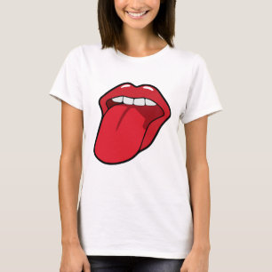 CAMISETA TONGUE MOITH LIPS T-SHIRTS TEES