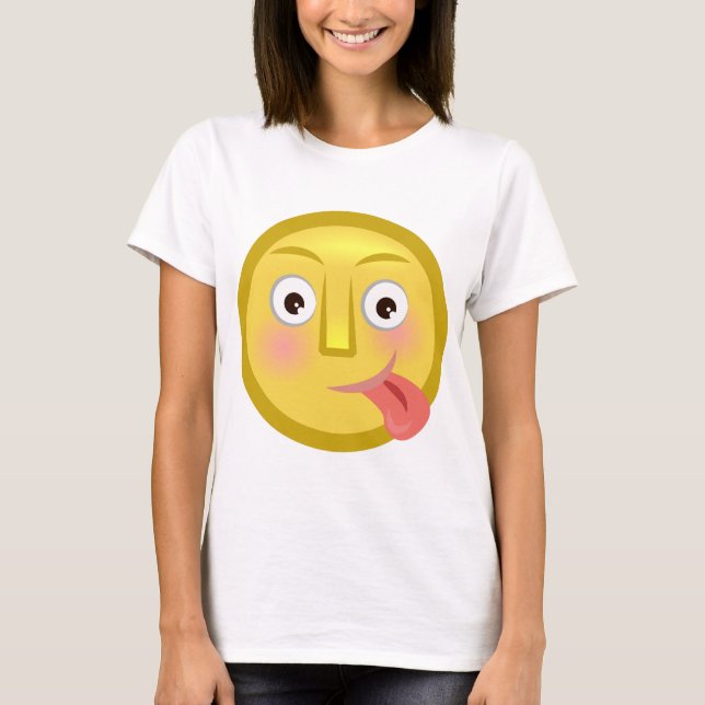 Camiseta Tongue Out Emoji Funny Goofy Face (Anverso)