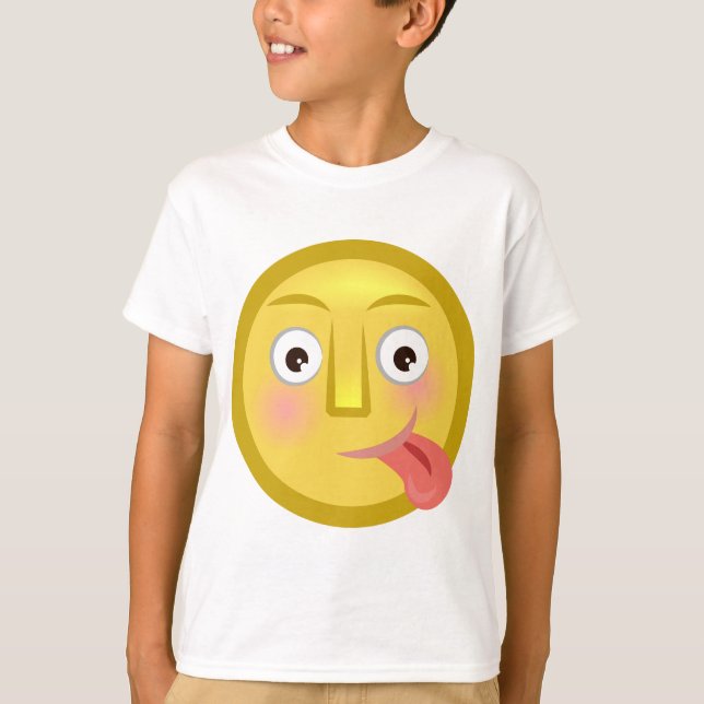 Camiseta Tongue Out Emoji Funny Goofy Face (Anverso)