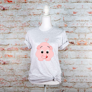 Camiseta Tongue Out Pink Piggy