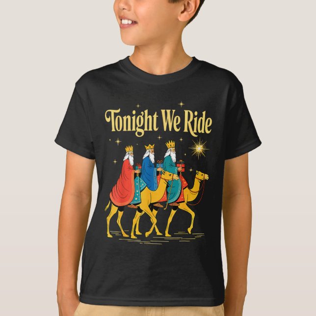 Camiseta Tonight We Ride Christmas, 3 Wise Men, Christian C (Anverso)