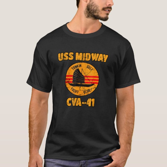 Camiseta Tonkin Gulf Yacht Club Uss Midway Cva-41 Vietnam V (Anverso)