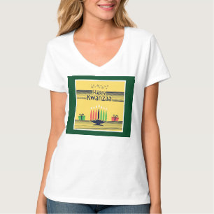 Camiseta Tono cálido y celebratorio de Kwanzaa de SlipperyJ