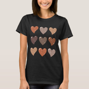 Camiseta Tono de piel corazón historia negra afroamericana
