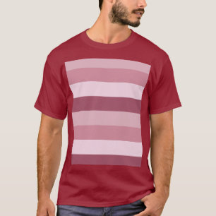 Camiseta Tonos de color rosa Diseño de rayas