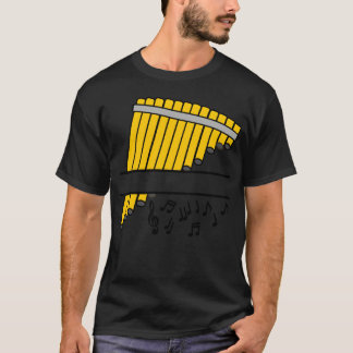 Camiseta Tonos de música de flauta de pan de bambú divertid