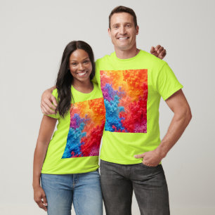 Camiseta Tonos de Nube Abstractos Vibrantes