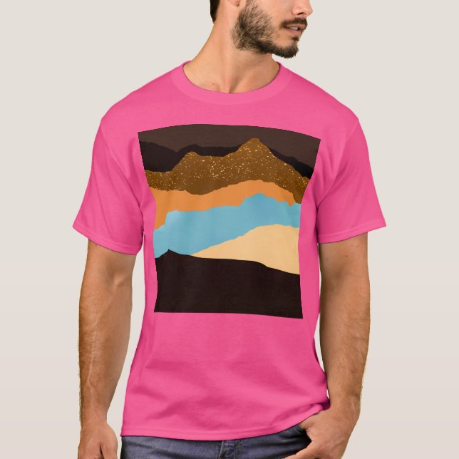Camiseta Tonos De Tierra Y Montañas Desnudadas Por Aqua (Anverso)
