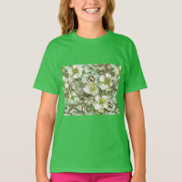 Tonos verdes, patrón floral